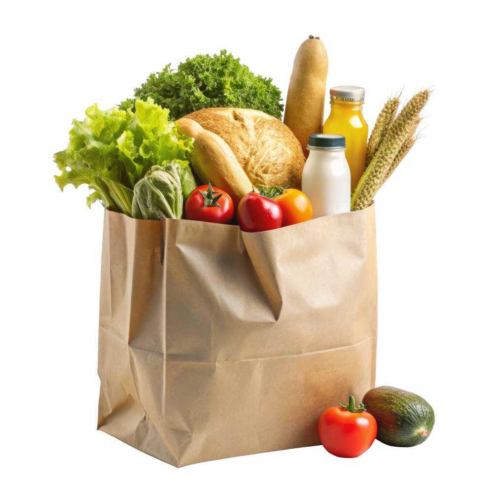Bag of fresh groceries representing the Universal Grocery Voucher gift certificate